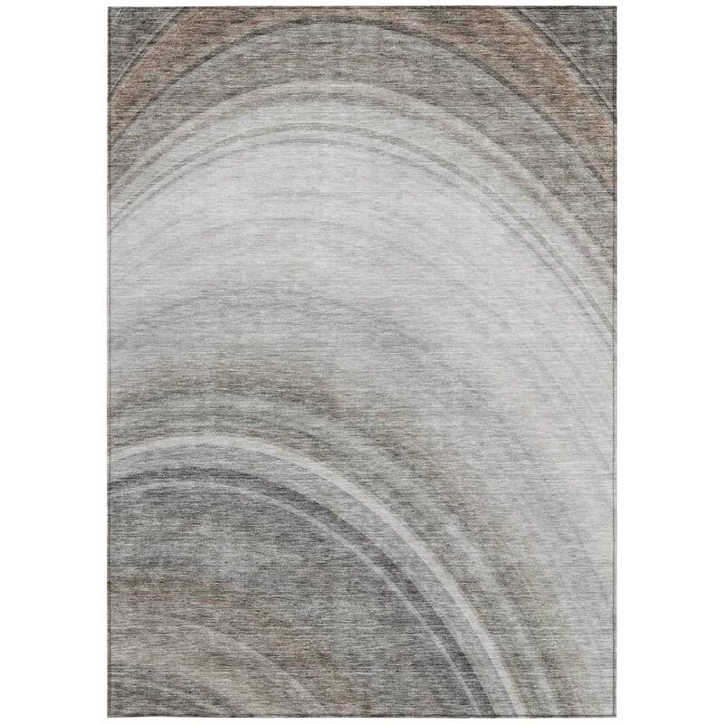 HomeRoots Abstract Transitional Rectangle Outdoor Rug