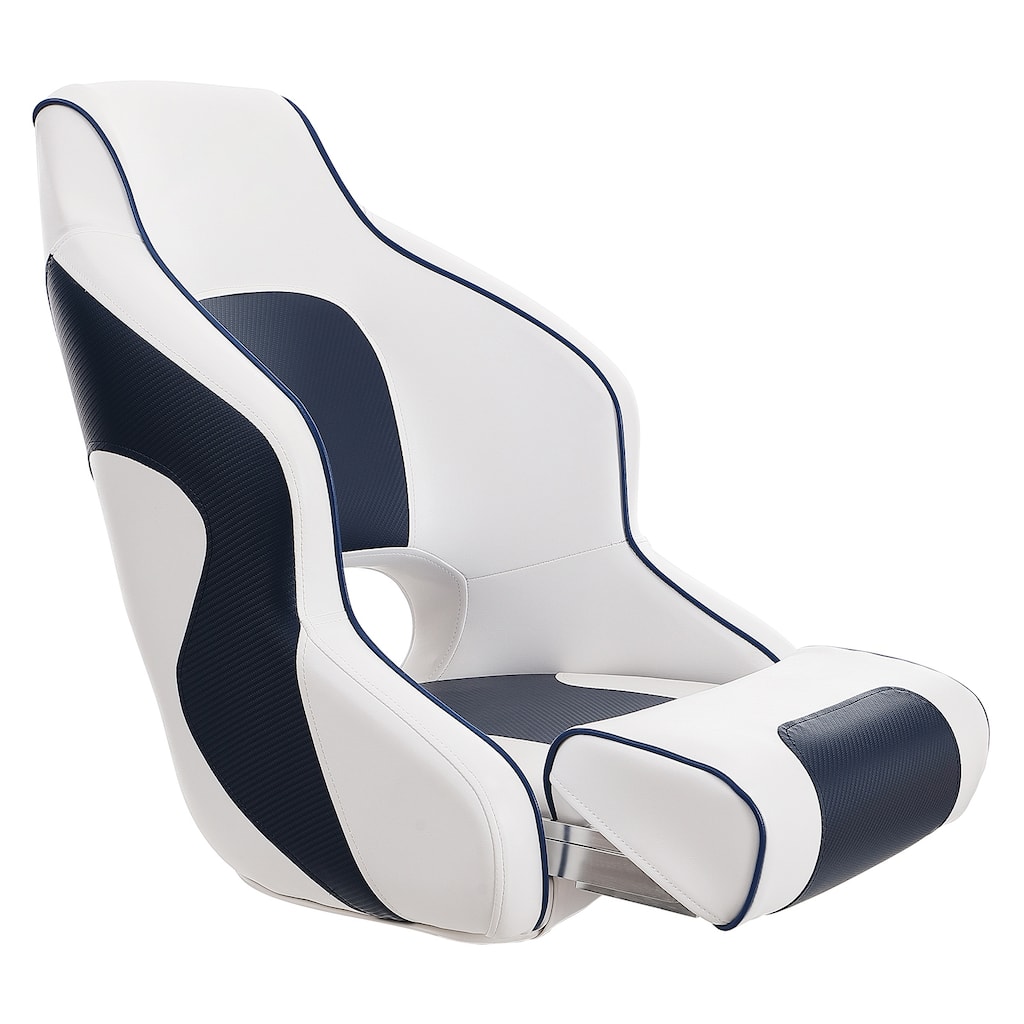 Captain Bucket Seat Boat Seat, Flip Up Boat Seat, with Thickened Sponge Padding, Flip-up Bolster Boat Captain Chair