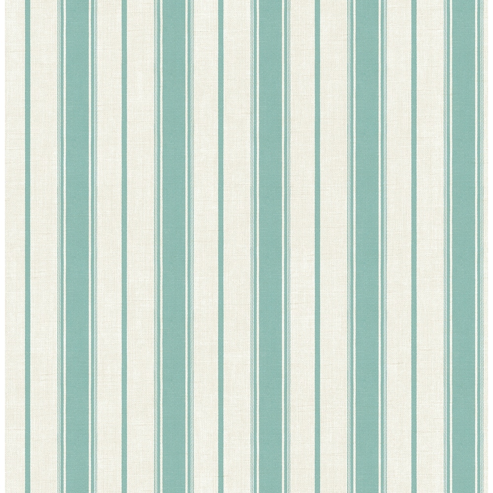 Seabrook Designs Eliott Linen Stripe Nonwoven Unpasted Wallpaper