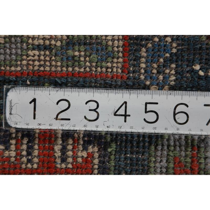 Animals Green Kazak Oriental Area Rug Handmade Wool Carpet - 4'10" x 7'7"