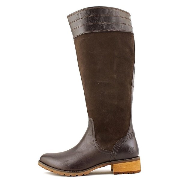 timberland round toe leather tall boots