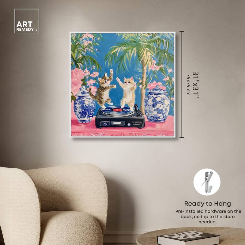 Turntable Twirlers Canvas by Art Remedy