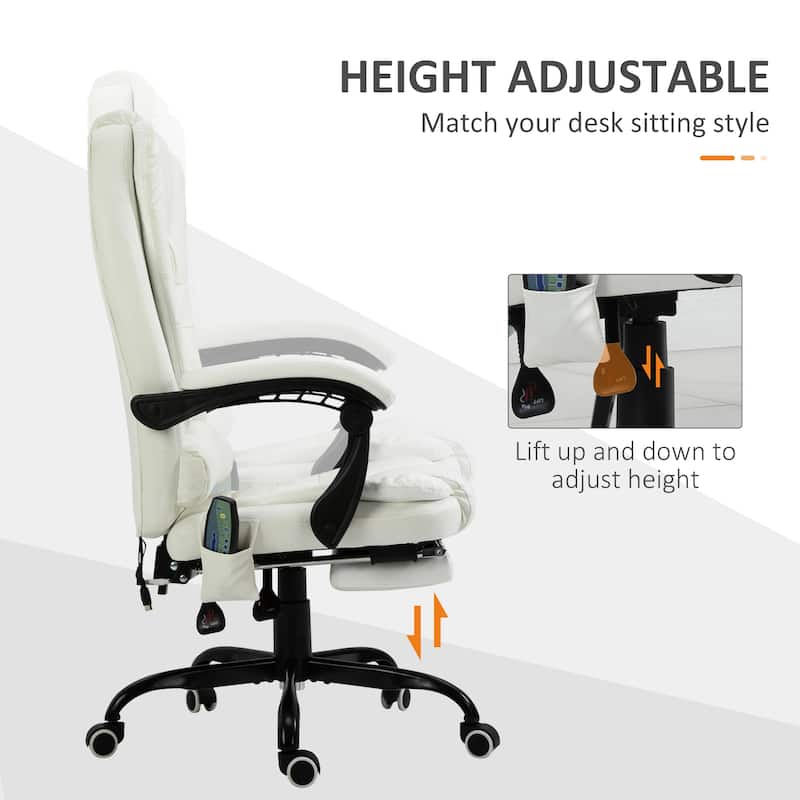 Adjustable Massage Office Massage Chair with Recline Footrest High Back Support and Remote Control