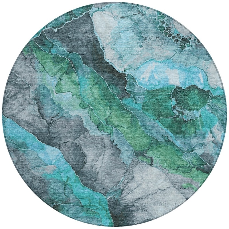 HomeRoots Floral Transitional Rectangle Outdoor Rug