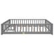 preview thumbnail 11 of 92, Modern Floor Platform Bed with Fence and Door