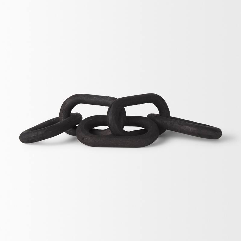 Alix Beige Wooden Link Chain Decorative Object