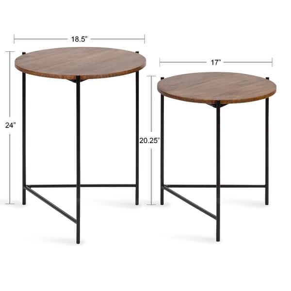 dimension image slide 4 of 13, Kate and Laurel Ulani Nesting Tables (Set of 2)