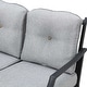 preview thumbnail 6 of 21, Patio Festival 4-Piece Outdoor Metal Sofa and Chair Set with Coffee Table