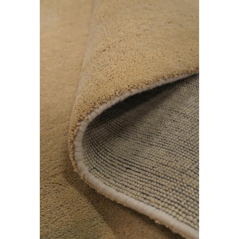 Hand Knotted Oriental 100% Wool Carpet Modern Solid Beige & Ivories Gabbeh Area Rug - 6' 0'' X 3' 10''
