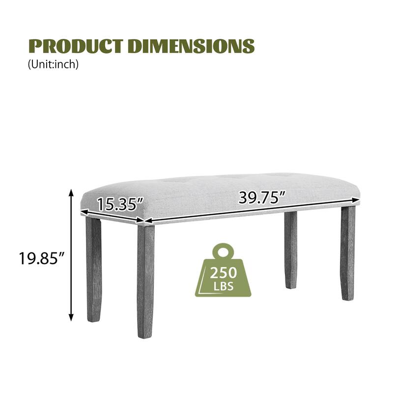Upholstered Tufted Bench, Modern Bedroom Benches Upholstered Dining Benches, Fabric End of Bed Bench