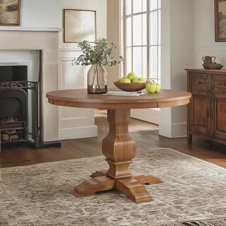 Ronda Two-Tone Round Solid Wood Top Dining Table - Bed Bath & Beyond ...