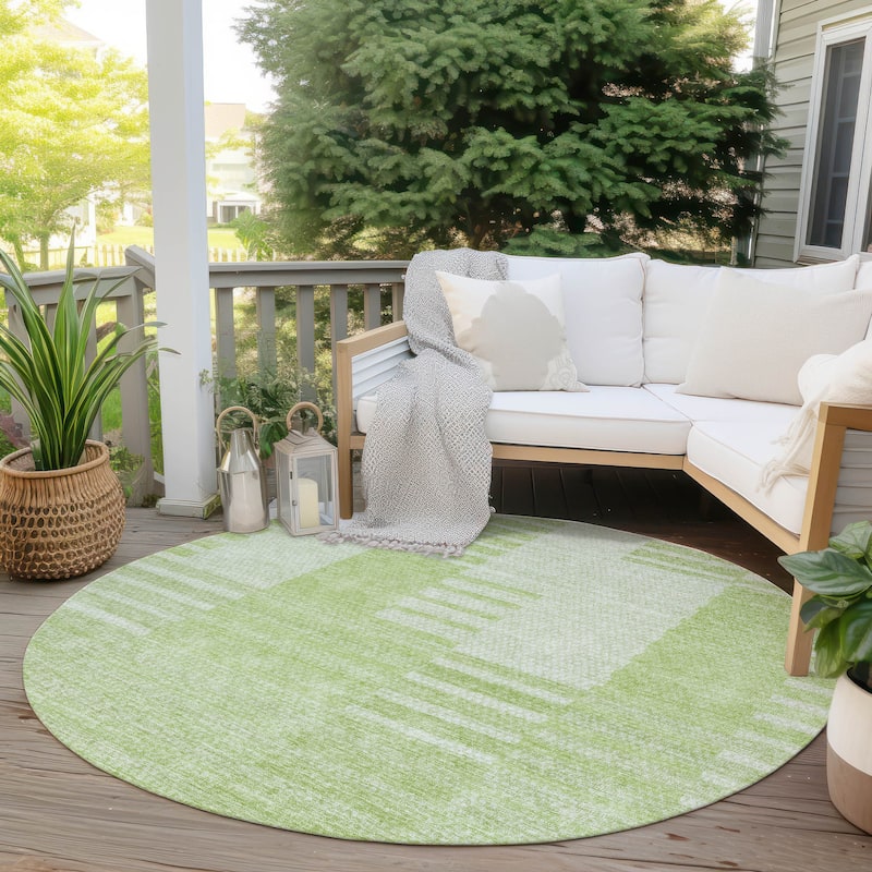 Machine Washable Indoor/ Outdoor Chantille Geometric Contemporary Rug