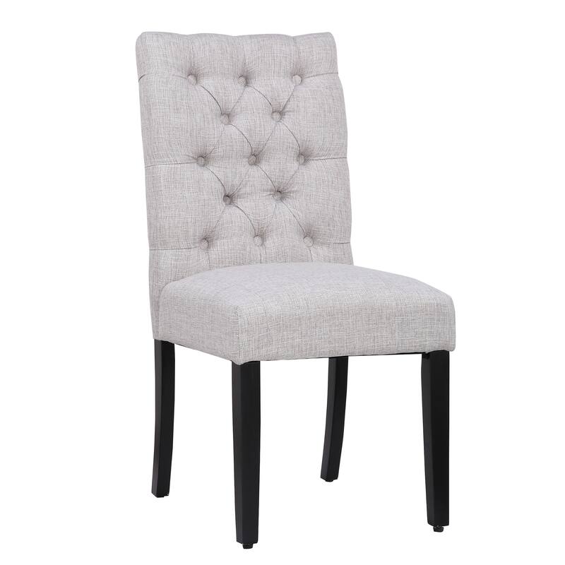 Grandview Tufted Upholstered Linen Fabric Dining Chair