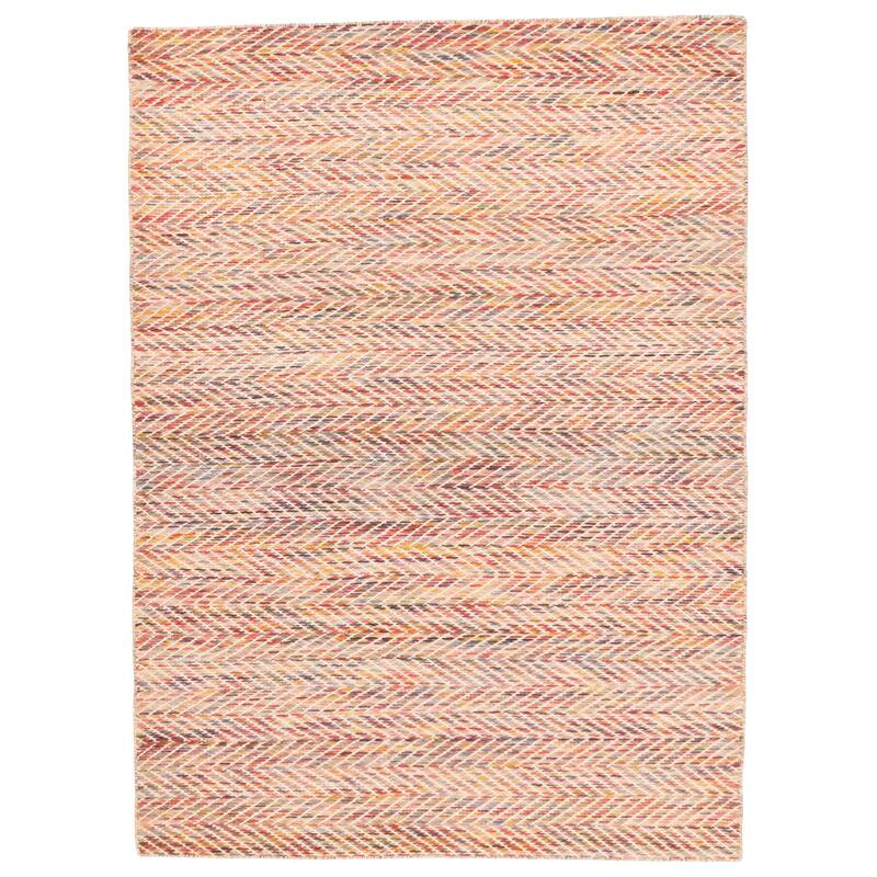 ECARPETGALLERY Braid weave Sienna Red Wool Rug - 5'4 x 7'4