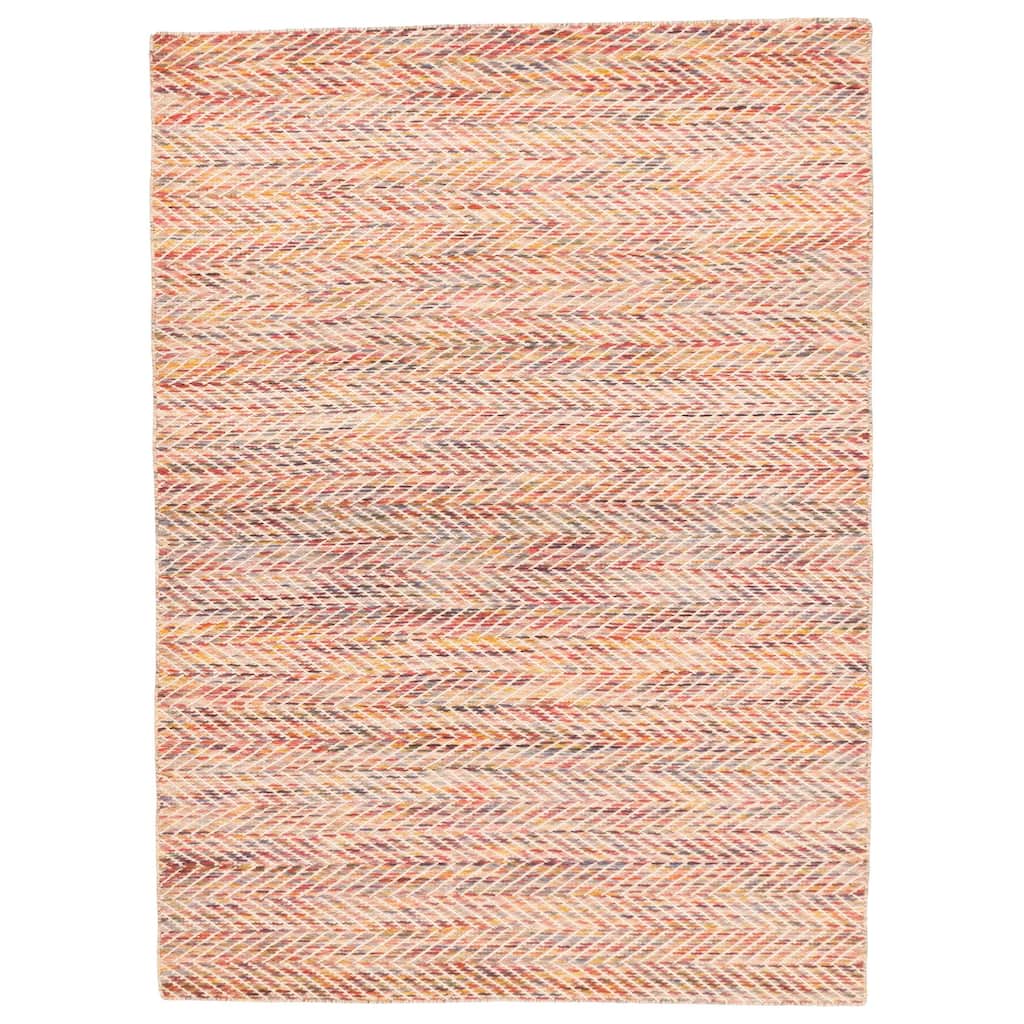 ECARPETGALLERY Braid weave Sienna Red Wool Rug - 5'4 x 7'4