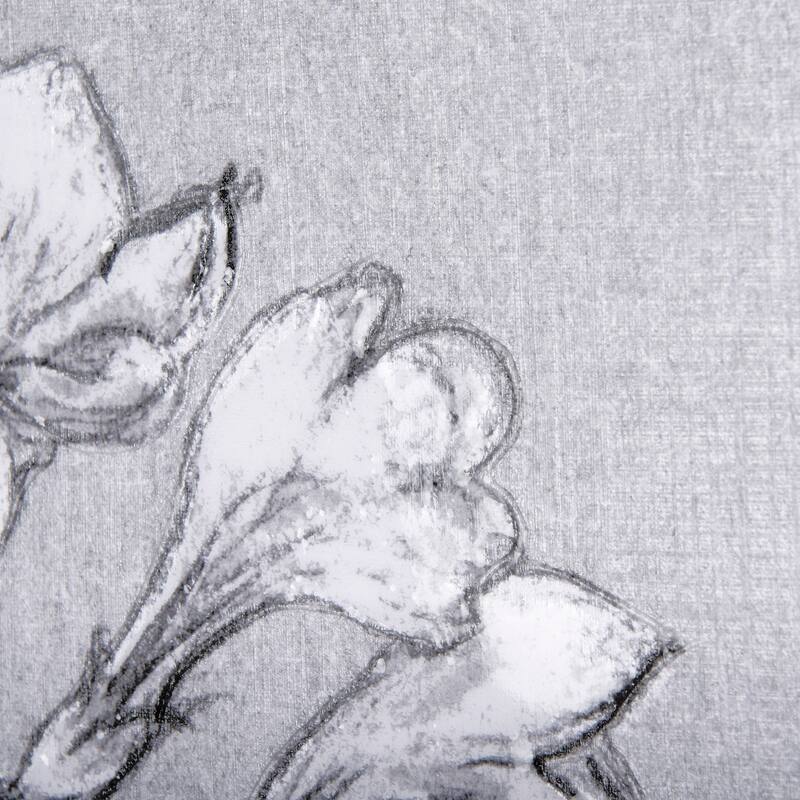 Botanical Sketches III (Grey) (24 x 36) Canvas Art Print