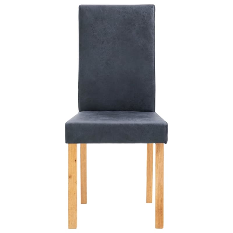 vidaXL Dining Chairs 4 pcs Gray Faux Suede Leather