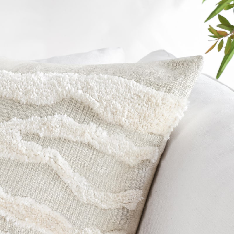 Villa by Classic Home Passage 22" Belgian Linen Blend Throw Pillow