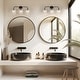 preview thumbnail 18 of 20, Olia Modern Farmhouse Black Bathroom Vanity Light Linear Dimmable Glass Wall Sconces