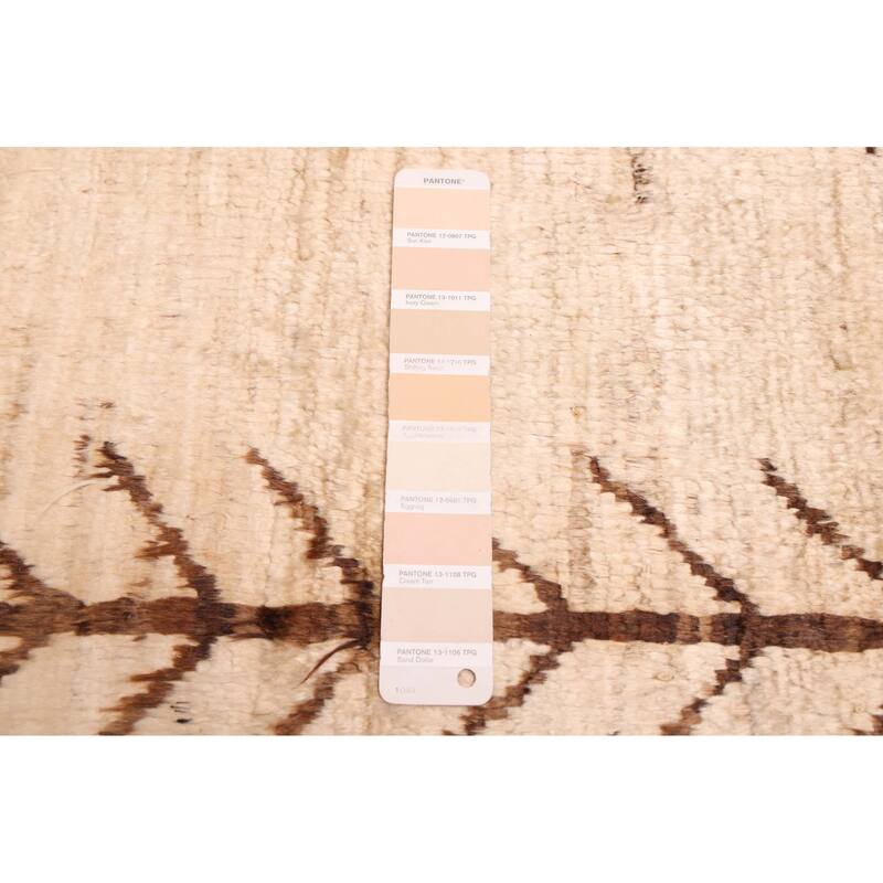 ECARPETGALLERY Hand-knotted Pak Finest Marrakesh Cream Wool Rug - 8'0 x 9'6