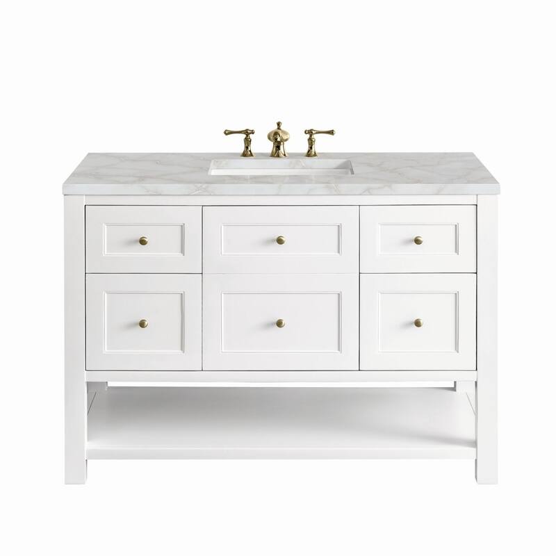 James Martin Vanities 330-V48-3VSL Breckenridge 48" Free Standing - Bright White - Painted