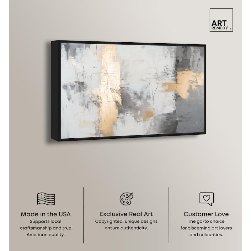 Gilded Gray III Canvas by Art Remedy