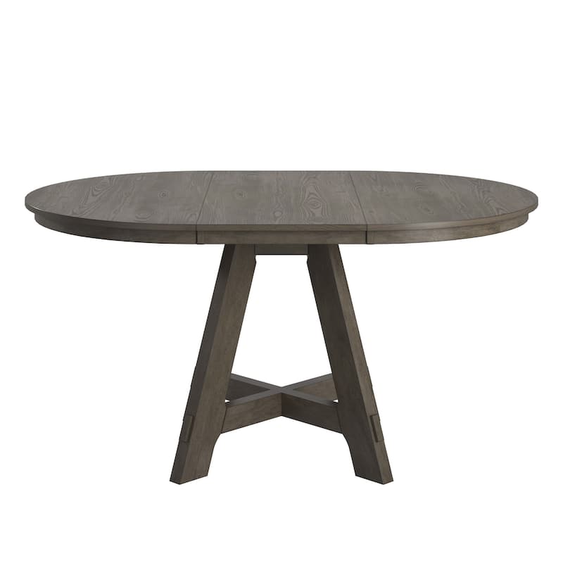 Harstad Wood Finish Extendable Round Dining Table by iNSPIRE Q Modern