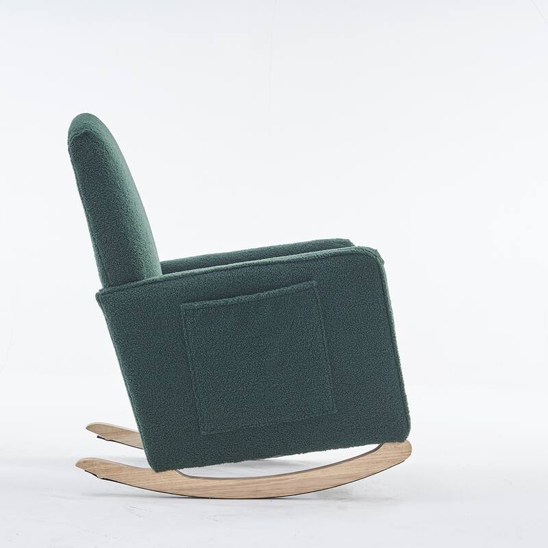Modern Nursery Rocking Chair With Adjustable Footrest