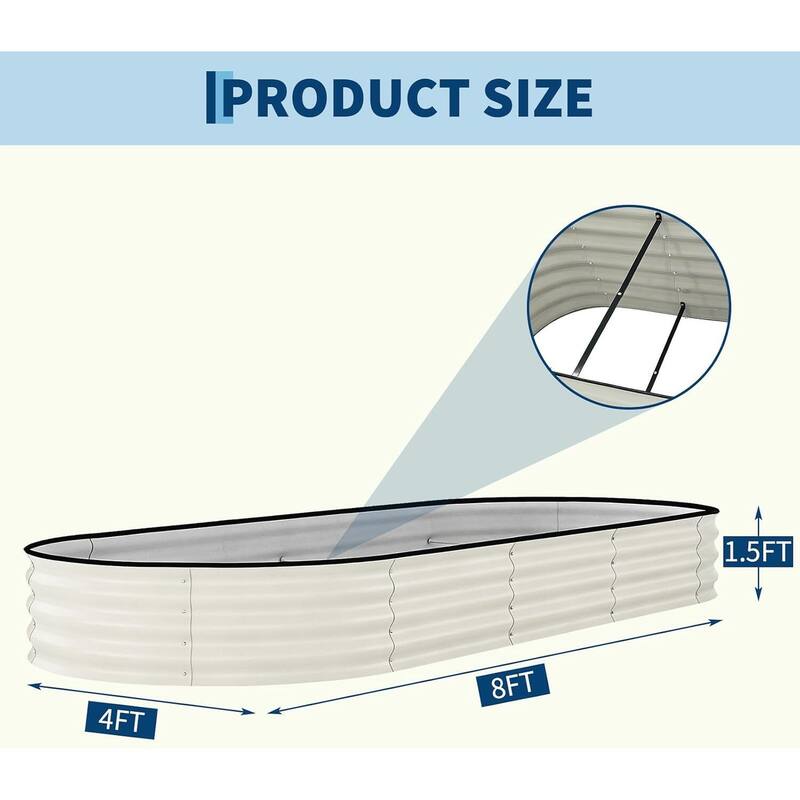 2 Pack Galvanized Raised Garden Beds