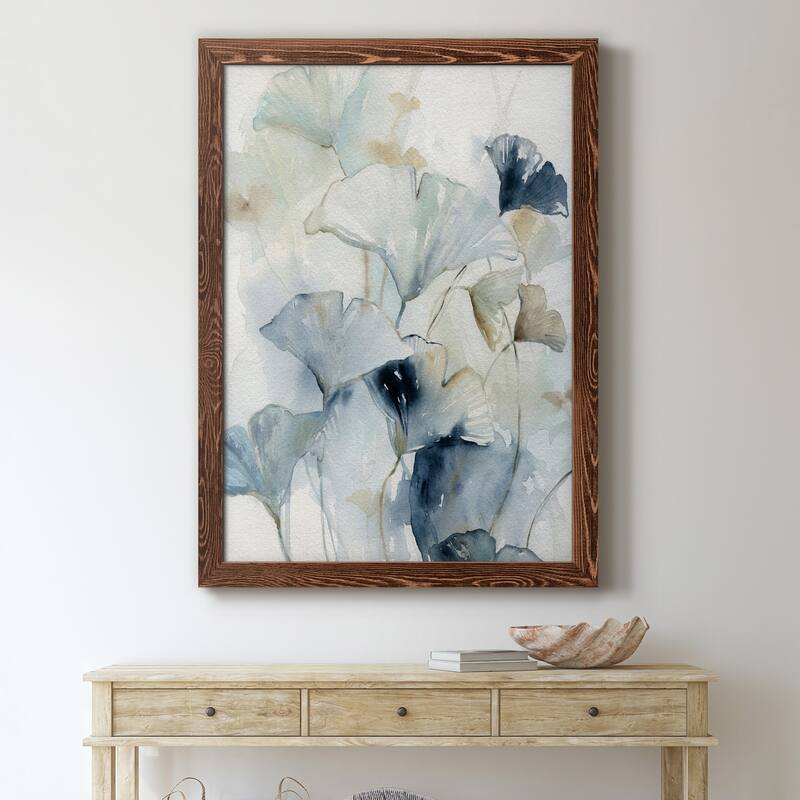 Indigo Ginkgo I-Premium Framed Canvas - Ready to Hang