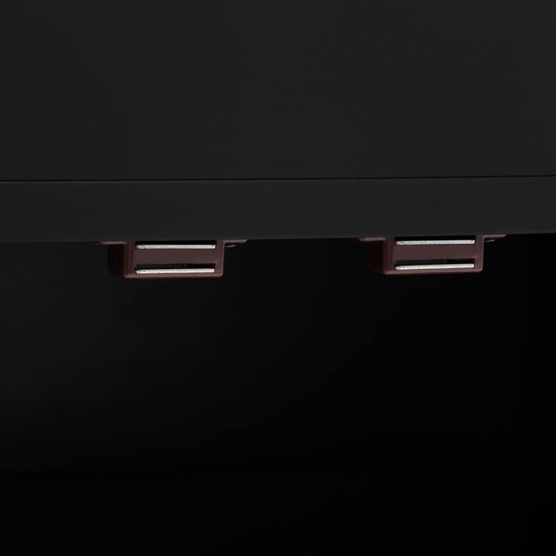 Curved Design Storage Cabinet with Adjustable Shelves and Drawer