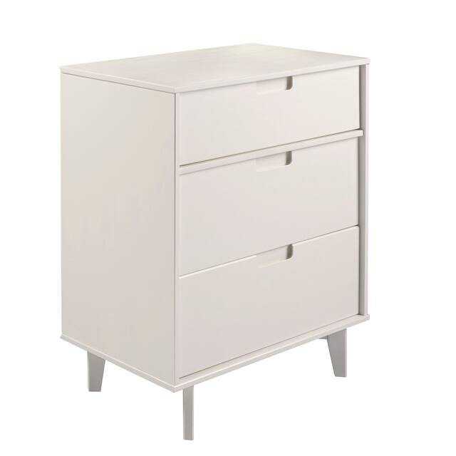 Middlebrook Mid-Century Solid Pine 3-Drawer Storage Chest