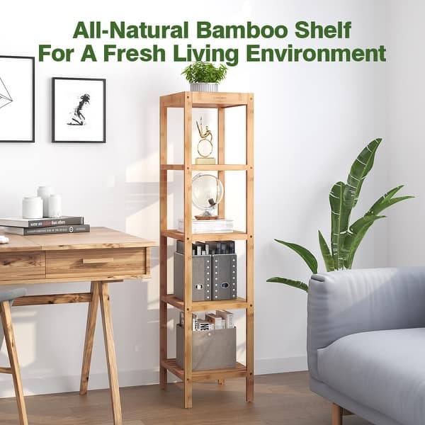 Shop Langria Bamboo Shelf Multi Function Utility Storage Shelving