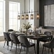 preview thumbnail 2 of 18, Tifany Modern 5-Light Black Chandelier Oversized Linear Colored Glass Kitchen Island Light - L 45.3" x W 4.3" x H 17.3"