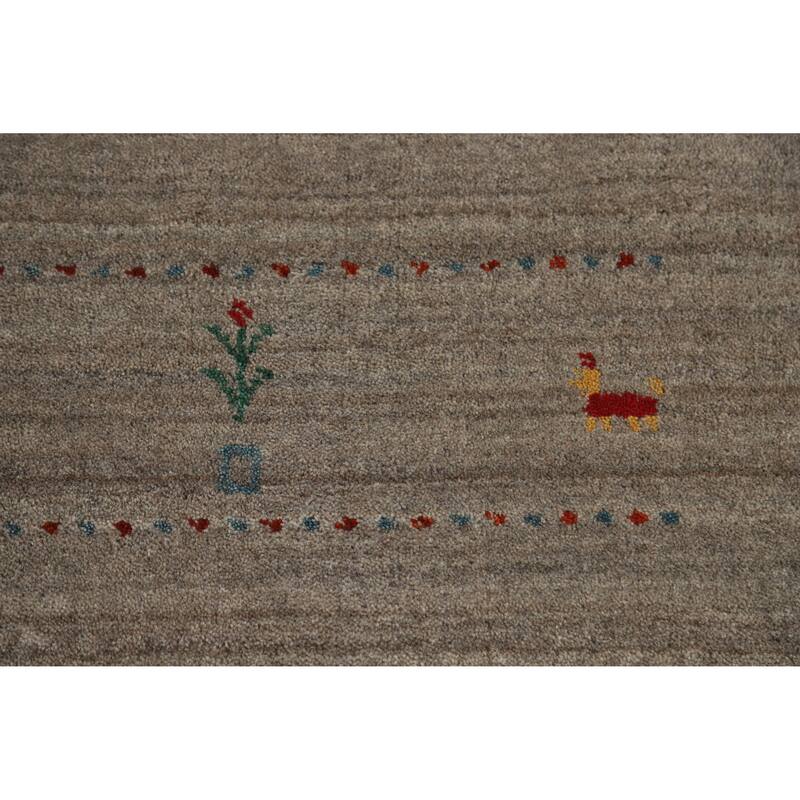 Tribal Gabbeh Indian Rug Handmade Contemporary Wool Carpet - 5'1" x 7'8"