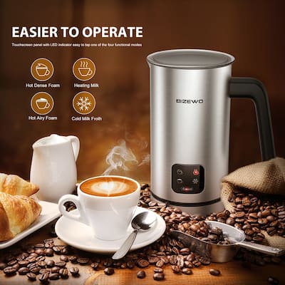 Milk Frother, Electric Milk Warmer with Touch Screen