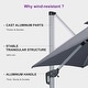 preview thumbnail 36 of 42, PURPLE LEAF 10/12 ft Square Sunbrella Patio Cantilever Umbrella with Base