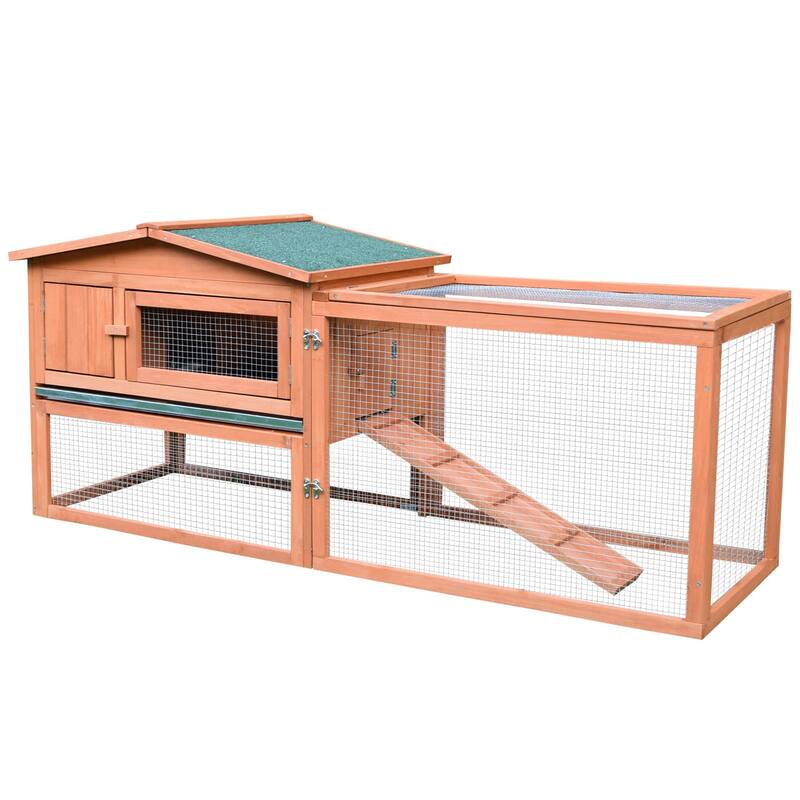 Rabbit Cage Outdoor, Wooden Outdoor Rabbit Hutch, Small Animal Habitat