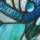 preview thumbnail 11 of 12, River of Goods Anna Metal and Blue Tiffany-Style Stained Glass Bowl Shade 13-Inch Semi-Flushmount Ceiling Light