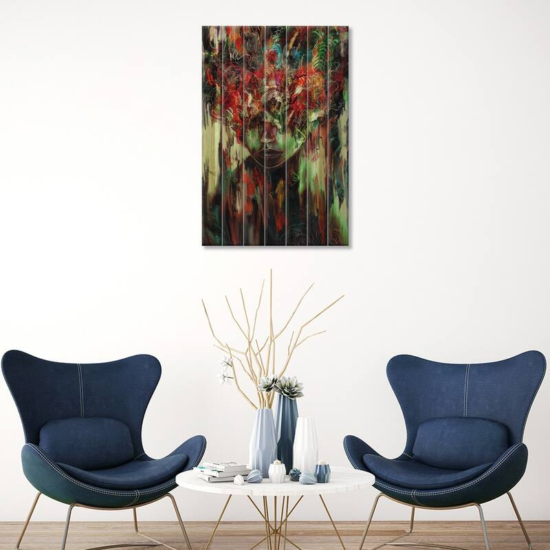 Chaotic Mind Print On Wood by Nicebleed - Multi-Color