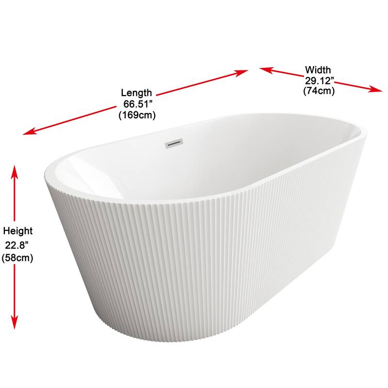 Vincent Bathtub in Glossy White