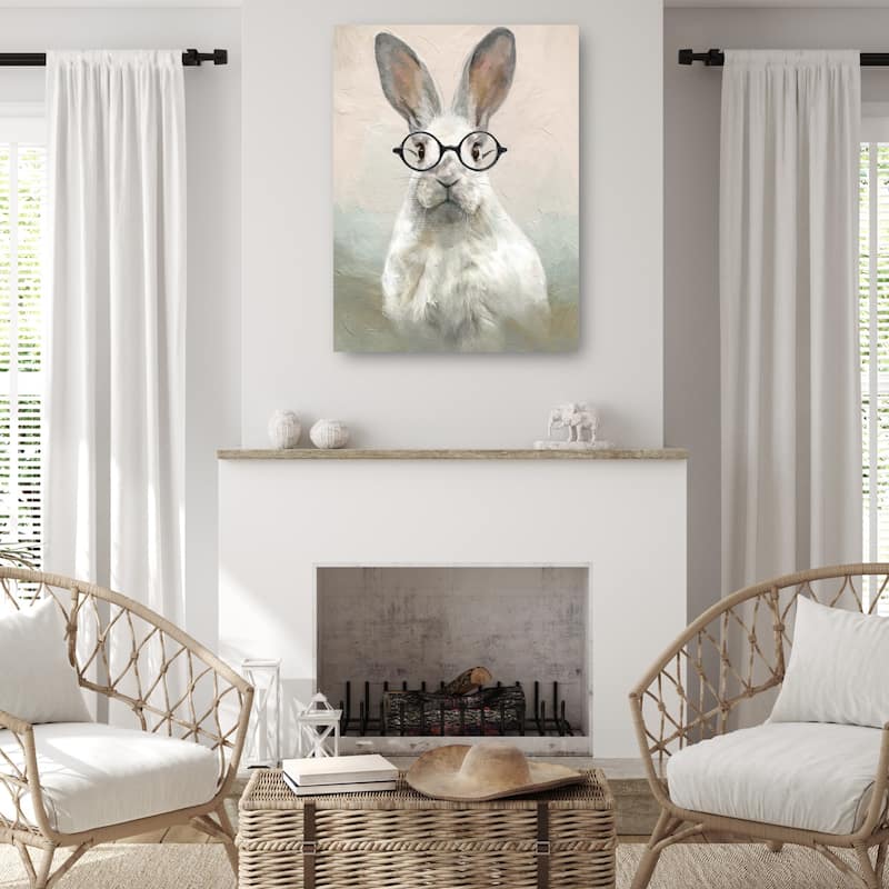 Brainy Bunny By Studio Arts Canvas Art Print