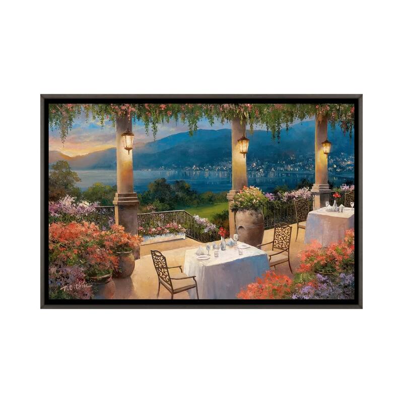 iCanvas "Amalfi Holiday II" by T.C. Chiu Framed - Charcoal - 18x26