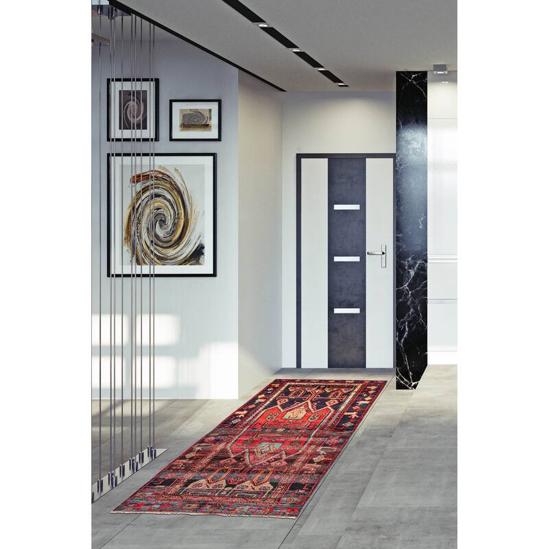 ECARPETGALLERY Hand-knotted Konya Anatolian Dark Navy Wool Rug - 4'0 x 7'8