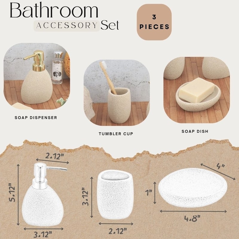 Stylish Sea Sponge Inspired Bathroom Accessory Set