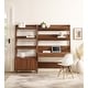 preview thumbnail 11 of 13, Bixby 2-Piece Wood Office Desk and Bookshelf Walnut