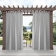 preview thumbnail 62 of 99, ATI Home Indoor/Outdoor Solid Cabana Tab Top Curtain Panel Pair 54X108 - Cloud Grey