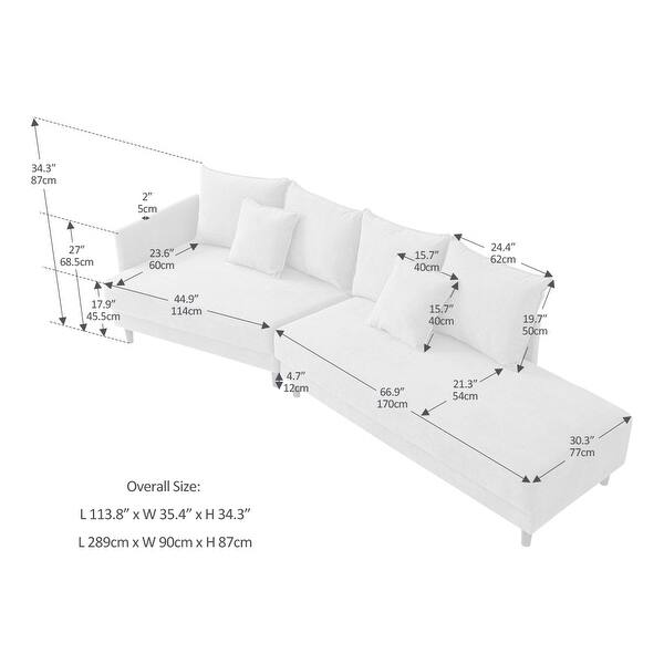 Luxury Modern Style Sectional polyester Sofa 3 colors Bed Bath & Beyond 36494767