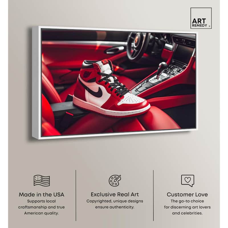 Sneaker Car Red Canvas by Art Remedy