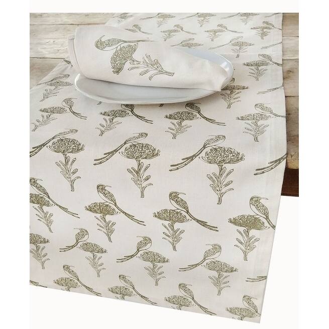 French Home Set of 4 Sugarbird Napkins - Sage